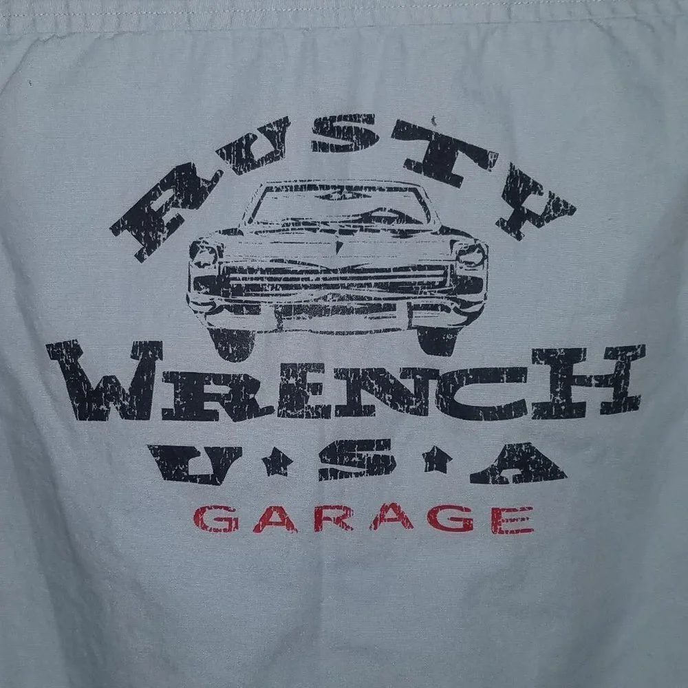 Gymboree Jack's Garage Rusty Wrench Button Front Shirt Boys 4 Mechanic Costume